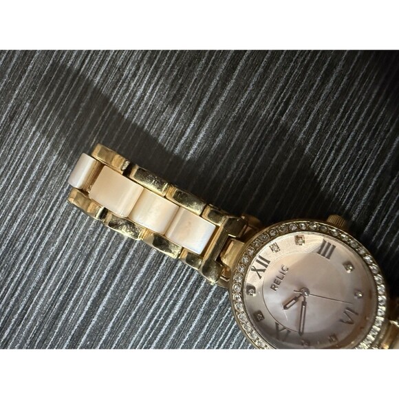 Relic By Fossil Women's Rose Goldtone Bracelet Watch ZR34335 Beautiful Pink - Picture 7 of 16